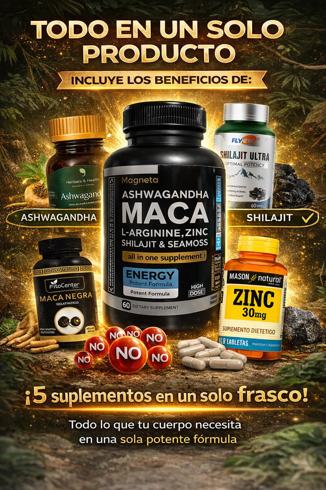 🔥 ¡ACTIVA TU ENERGÍA MÁXIMA TU CUERPO Y MENTE CON UNA SOLA FÓRMULA - LLEVA 5 SUPLEMENTOS EN 1 !