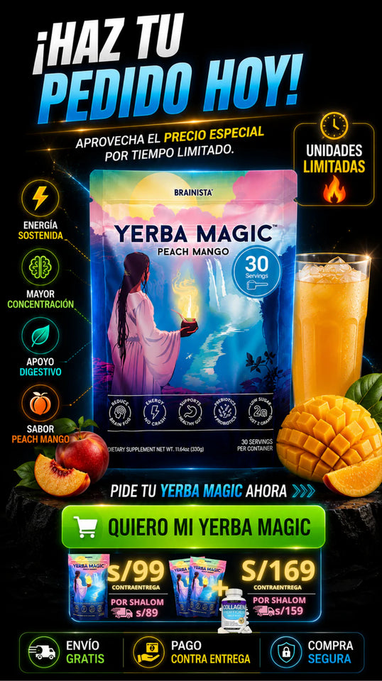 YERBA MAGIC PEACH MANGO™: ENFOQUE NATURAL, DIGESTIÓN EQUILIBRADA Y BIENESTAR DIARIO