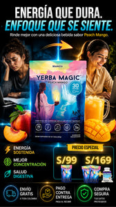 YERBA MAGIC PEACH MANGO™: ENFOQUE NATURAL, DIGESTIÓN EQUILIBRADA Y BIENESTAR DIARIO