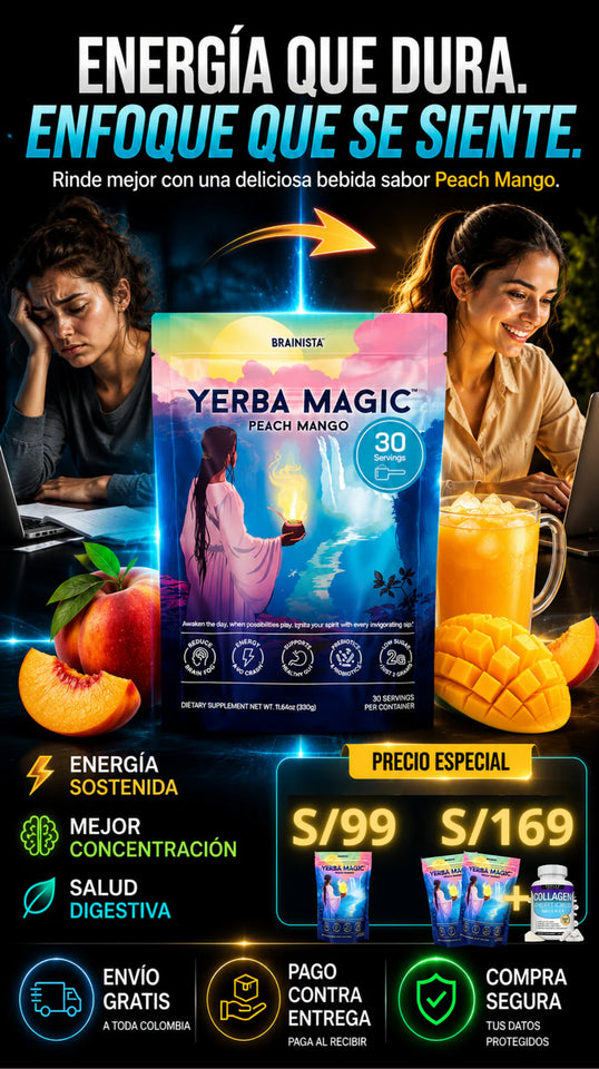 YERBA MAGIC PEACH MANGO™: ENFOQUE NATURAL, DIGESTIÓN EQUILIBRADA Y BIENESTAR DIARIO
