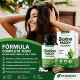 BIOTINA MAX + COLAGENO - FORTALECE TU CABELLO Y UÑAS