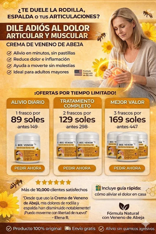 ✨ VENENO DE ABEJA PREMIUM – REGENERACIÓN Y ALIVIO ARTICULAR