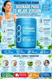 💙 Neocell Collagen Bio-Peptides | Colágeno Hidrolizado para una Piel Más Firme, Cabello y Uñas Fuertes y Bienestar Articular ✨