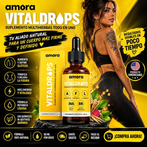 🍑 **VITALDROPS Advanced Formula 60 ml | Fórmula Botánica para Realzar TUS GLUTEOS Y CADERAS y Cuidar tu Figura** 💛✨