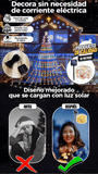 LUCES SOLARES NAVIDEÑAS MULTICOLOR 10 METROS